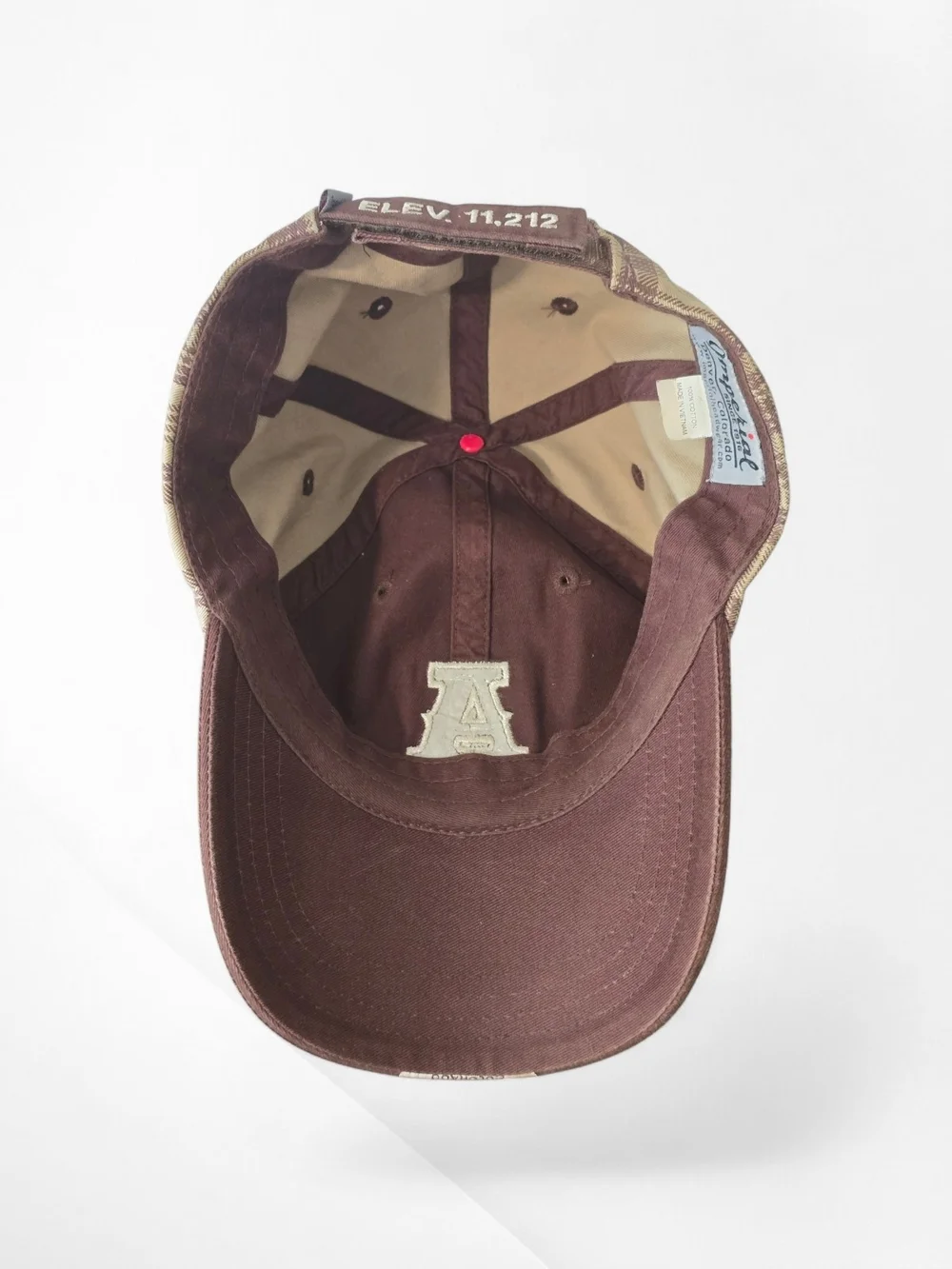 🧢🔥 Aspen Brown Plaid Baseball Cap - EUC